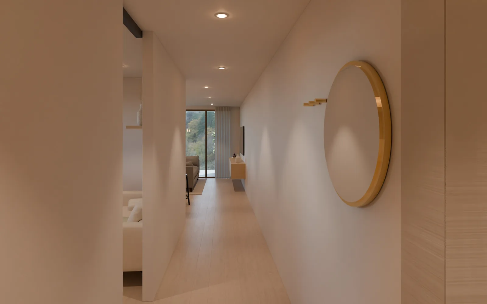 Entrance and hallway, light mediterranean